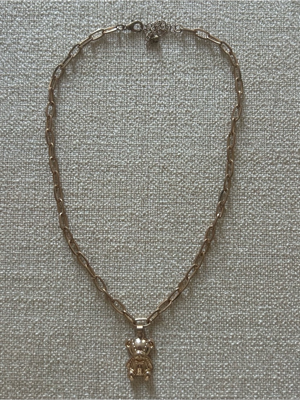 Gold Teddy Bear Pendant Necklace - Women Jewelry